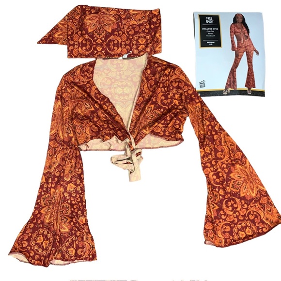 “70’s Free Spirit” Adult Halloween Costume Size 6-8 - Picture 3 of 6